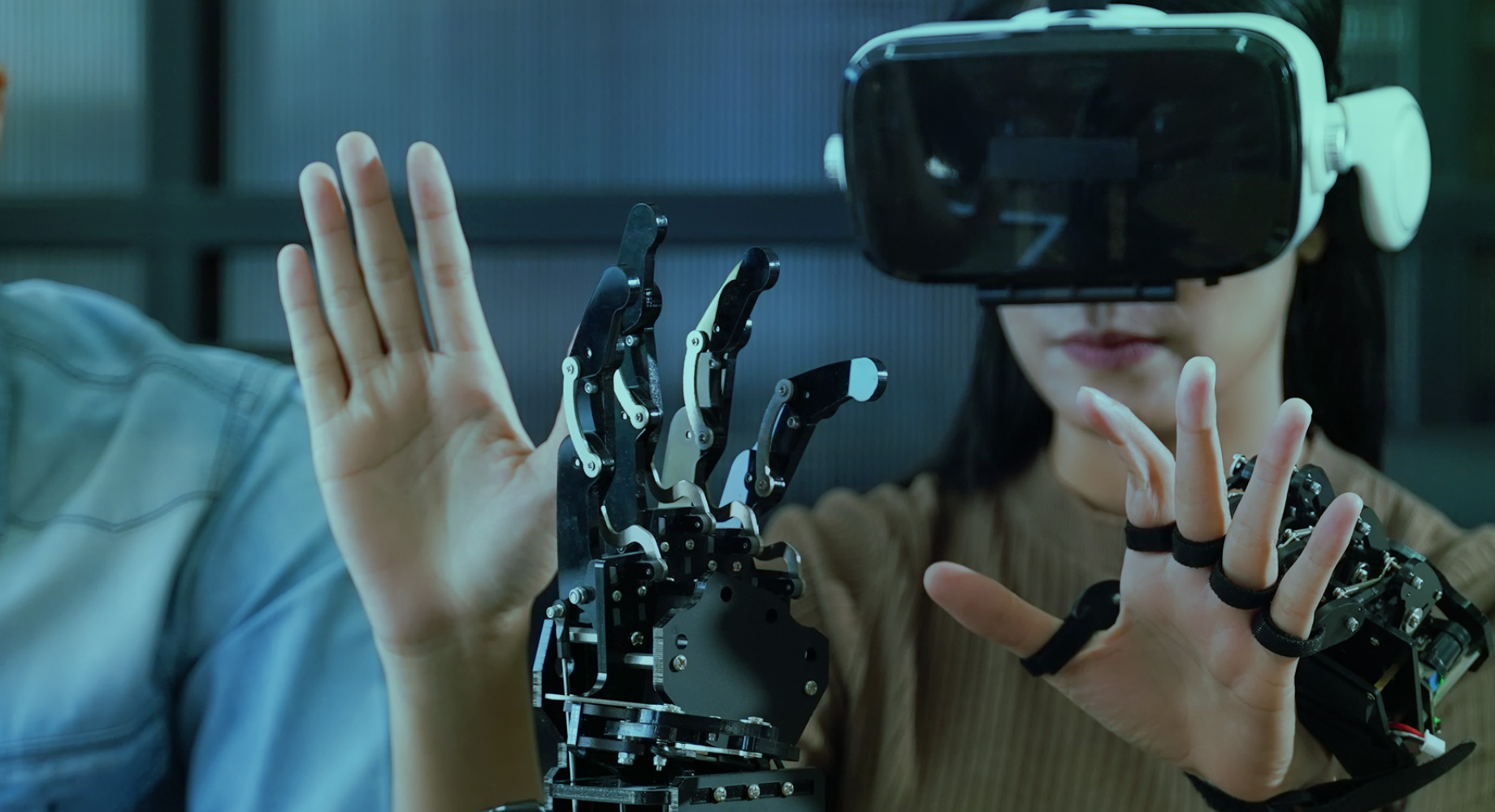 Person with VR Headset on